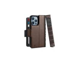 Twelve South Vintage Leather Case + Wallet au look livre pour iPhone 13 Pro,