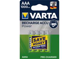 VARTA Batterie Recharge Accu Power AAA/HR03