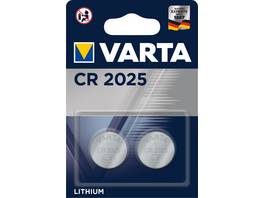 VARTA Knopfbatterie Lithium CR2025, 3V - 2er Pack