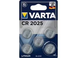 VARTA Pile bouton CR2025, 5 pièces