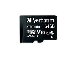 VERBATIM Micro SDXC Card 64GB - Class 10, UHS 1