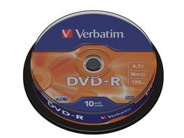 Verbatim 10-er Spindel DVD-R AZO 4.7GB