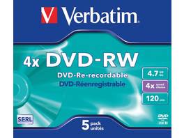 Verbatim 5-Pack DVD-RW 4.7GB