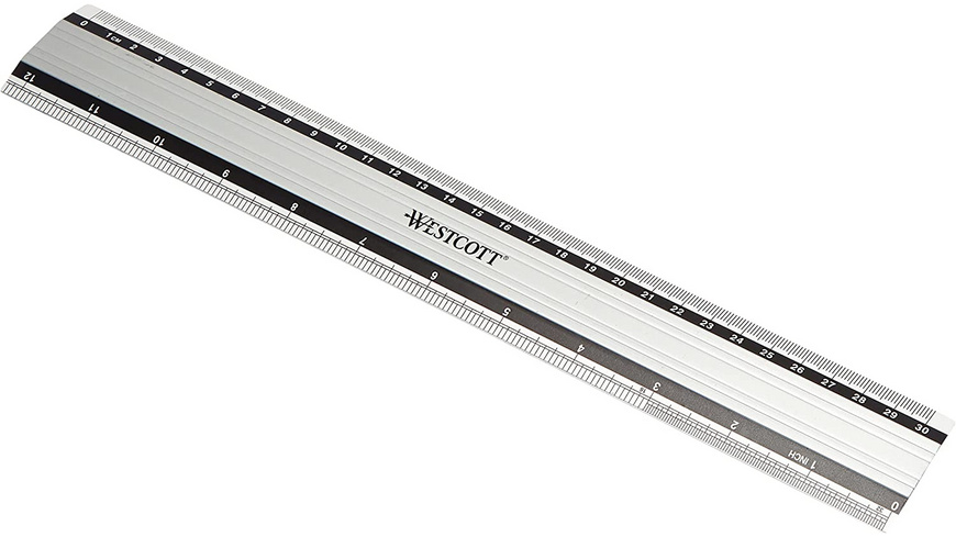 WESTCOTT Aluminium matt - Lineal 30 cm