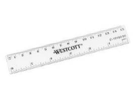WESTCOTT Kunststofflineal 15cm