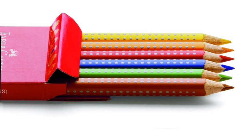 Crayons de couleur Jumbo Grip étui de 12