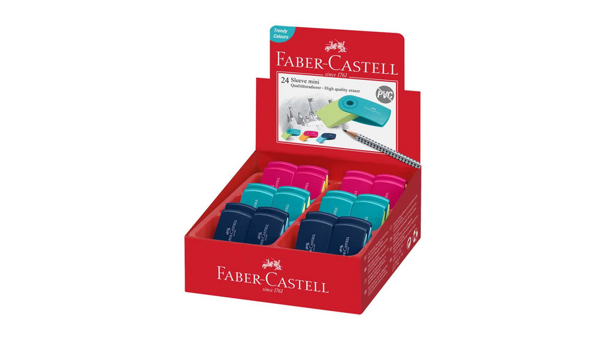 Faber-Castell gomme blanche avec étui de protection