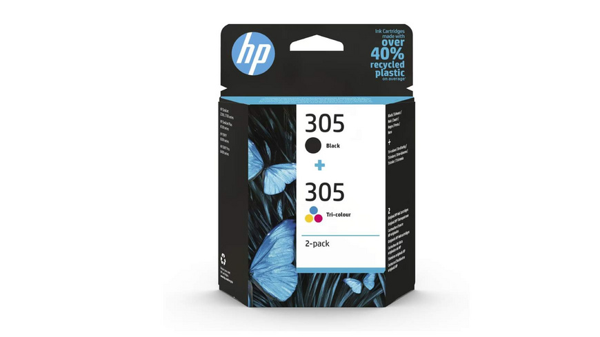 HP 305 Cartouche d'encre Tri-color/noir Combopack