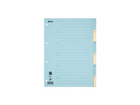 BIELLA Kartonregister 1 - 6, blau, 220g/m2