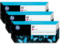 HP 91 Cartouches d'encre magenta - 3 pcs.