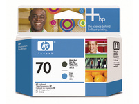 HP Druckkopf 70 matt-schwarz/cyan
