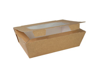 Food-to-go box large mit Deckel und Fenster, 1000 ml