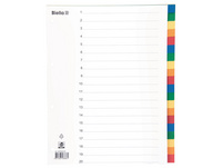 BIELLA Register PP farbig A4 20-teilig, überbreit