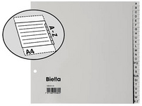BIELLA Répertoire PP gris A4 - 24 pièces A-Z