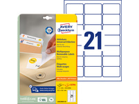 AVERY ZWECKFORM L6023REV-25 Etiketten, 63.5 x 38.1 mm, 25 + 5 Blatt