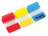 POST-IT Index Strong 25.4 x 38 mm - 3 x 22 Tabs