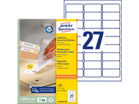 AVERY ZWECKFORM L4737REV-100 Etiketten, 63.5 x 29.6 mm, 100 Blatt
