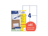 AVERY ZWECKFORM 3483-200 Etiketten, 105 x 148 mm, 200 + 20 Blatt