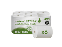 KIMBERLY-CLARK Rouleaux d'essuie-mains Natura 1 couche, 6x