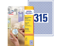 AVERY ZWECKFORM L6019REV-25 Etiketten, ø 10 mm, 25 Blatt