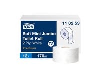 TORK WC-Papier Premium Jumbo Mini  2-lagig, 12 Rollen