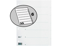 BIELLA Répertoire carton blanc A4 - 6 compartiments
