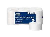 TORK WC-Papier Advanced Jumbo Mini  2-lagig, 12 Rollen