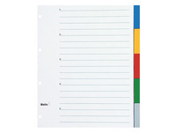 BIELLA PP Register farbig, 5-teilig, blanko,  überbreit