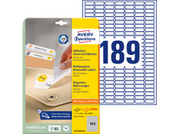 AVERY ZWECKFORM L4731REV-25 Etiketten, 25.4 x 10 mm, 25 + 5 Blatt