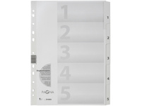 PAGNA Répertoire carton blanc A4 - 1-5