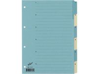 BÜROLINE Répertoire carton bleu/beige A4 - 1-6
