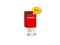 SCOTCH Ruban adhésif Crystal 19mm x 33m, 5 + 3 pcs.