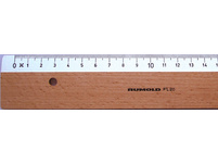 RUMOLD Flachlineal Holz/Kunststoff 30 cm