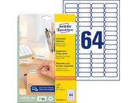 AVERY ZWECKFORM L6021REV-25 Etiketten Sichtreiter, 45.7 x 16.9 mm, 25 Blatt