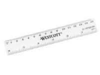 WESTCOTT Kunststofflineal 15cm