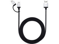 Just Mobile AluCable Duo Lightning & Micro-USB Câble