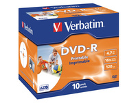 Verbatim 10-Pack DVD-R AZO 4.7GB bedruckbar