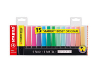 STABILO BOSS Original 2-5 mm - Tischset 15 Stück