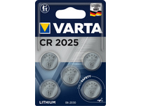 VARTA Pile bouton Lithium CR2025, 3V - 5 pcs.