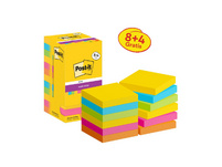 POST-IT® Super Sticky Notes 8+4 Gratis, 90 Blatt/Block