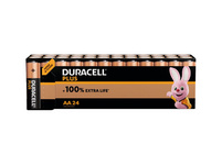 DURACELL Pile Plus AA, pack de 24 pcs