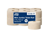 TORK WC-Papier Advanced Jumbo Mini 2-lagig, natur, 12 Stk.