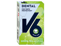 V6 Kaugummi Dental Green Tea Jasmine 24 x 24 g