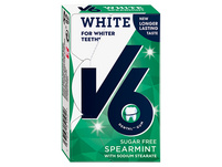 V6 Kaugummi White Spearmint 24 x 24 g