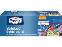 TOPPITS Doppelverschluss-Gefrierbeutel SafeLoc 1 L