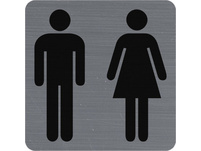 BIELLA Klebeschild Damen/Herrentoilette