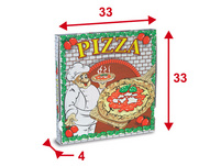 Boîtes à pizza 33x33x4cm, modèle Americano qualité KBMKB