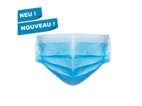 Mundschutzmasken, 3-lagig, TYP IIR, blau