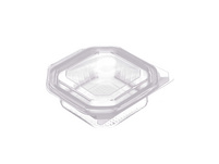 Octobox transparent PP mit Klappdeckel, 13.5 x 13.5 x 5.5 cm