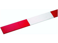 Absperrlatten, rot/weiss lackiert, 3 Laufmeter, Breite 15cm